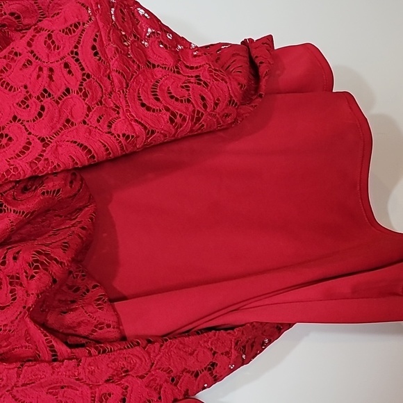 Anthroplogie - Taylor ~ Red Lace Dress - Picture 13 of 15